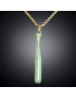 Pendentif Jade "batte" sur chaîne dorée