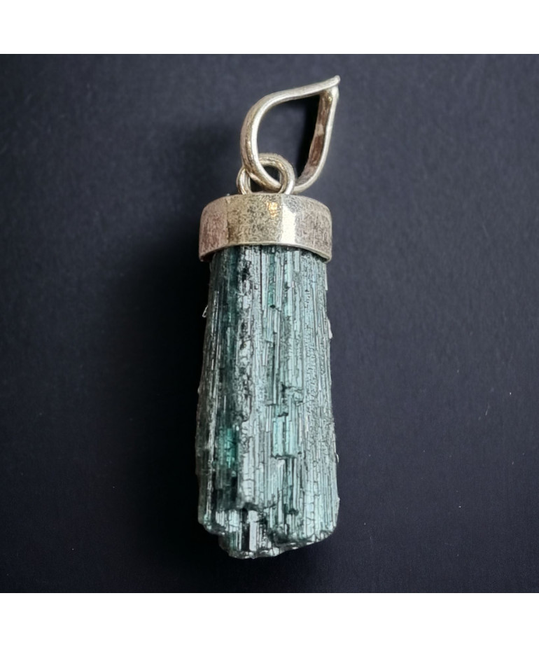 Pendentif Tourmaline verte Argent 925
