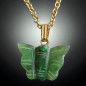 Pendentif Jade "papillon" sur chaîne dorée