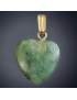 Pendentif Jade "cœur doré"