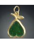 Pendentif Jade "poire dorée"