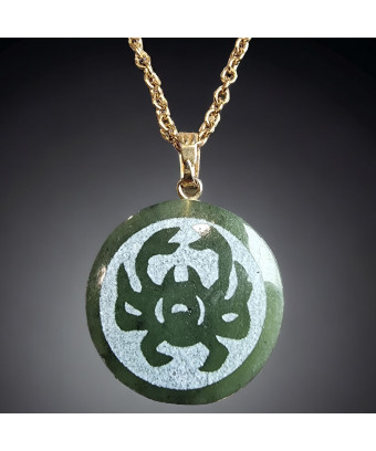 Pendentif Jade "Cancer" sur...