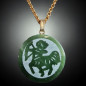 Pendentif Jade "Sagittaire" sur chaîne dorée