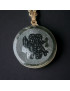 Pendentif Jade "Gémeaux" sur chaîne dorée