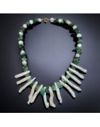 Collier Emeraude & Perles