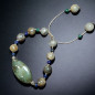 Bracelet Jade Labradorite Malachite & Lapis-lazuli sur cordon réglable
