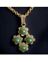 Pendentif Jade sur chaîne dorée