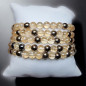 Bracelet Citrine et Pyrite Pierres rondes (s)