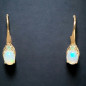 Boucles Opale et Emeraude Plaquée or