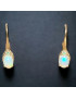 Boucles d'oreilles opale et Emeraude Plaquée or