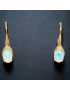 Boucles Opale et Emeraude Plaquée or