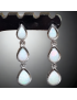 Boucles Opale blanche Argent 925