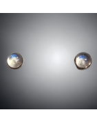 Boucles Pierre de lune blanche Argent 925