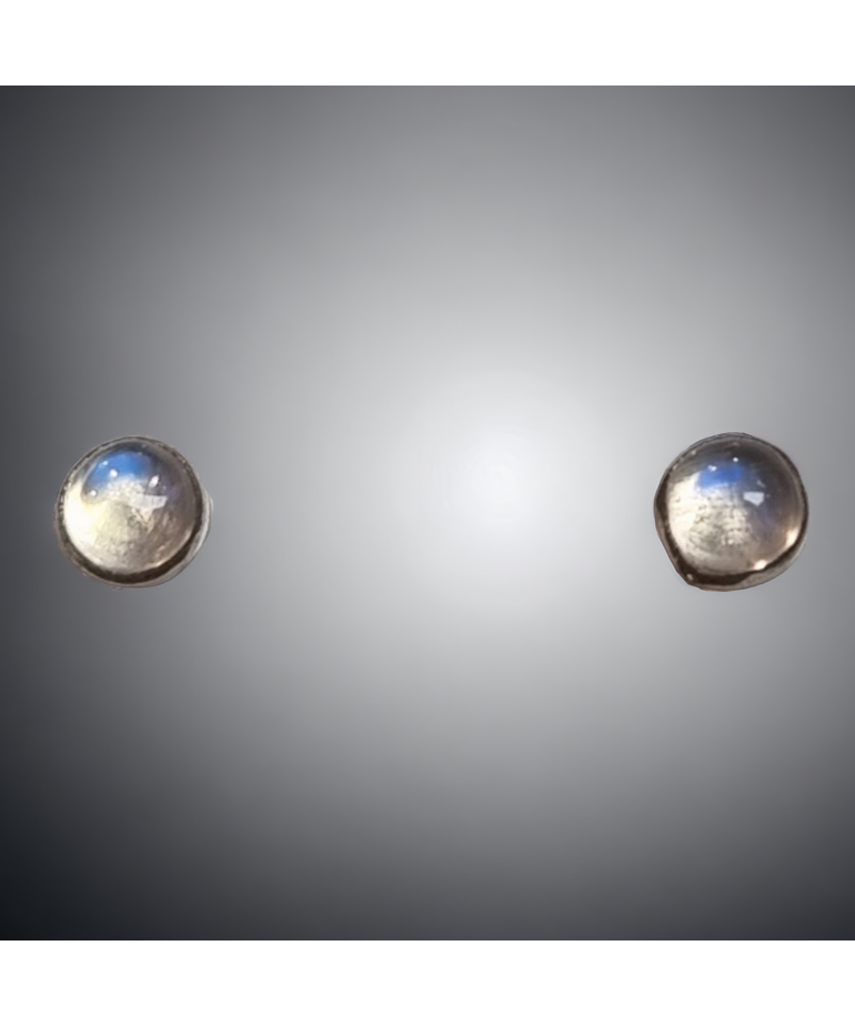 Boucles Pierre de lune blanche Argent 925