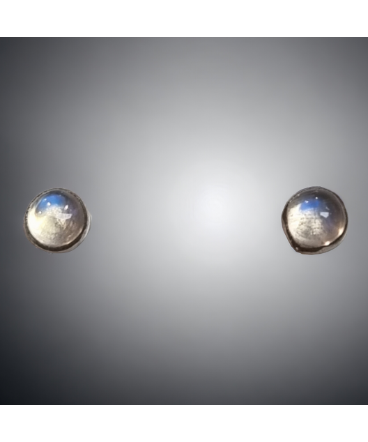 Boucles Pierre de lune blanche Argent 925