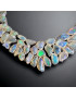 Collier Opale Harlequin A+ pierres baroques serties Argent 925