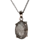 Pendentif Quartz rutile Tourmaline noire