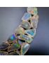 Collier Opale Harlequin A+ pierres baroques serties Argent 925