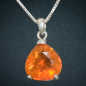 Pendentif Opale de feu & chaîne Argent 925