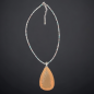 Pendentif Opale de feu A+ & Collier Pierre de lune Tourmaline & Amazonite Argent 925
