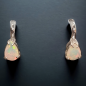 Boucles Opale et Emeraude Argent 925