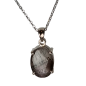 Pendentif Quartz rutile Tourmaline noire