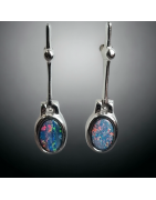 Boucles Opale Harlequin A+ Argent 925