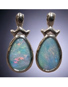 Boucles Opale Harlequin A+ Argent 925