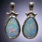 Boucles Opale Harlequin A+ Argent 925