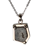 Pendentif Quartz rutile Tourmaline noire
