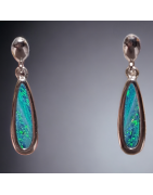 Boucles Opale Harlequin A+ Argent 925