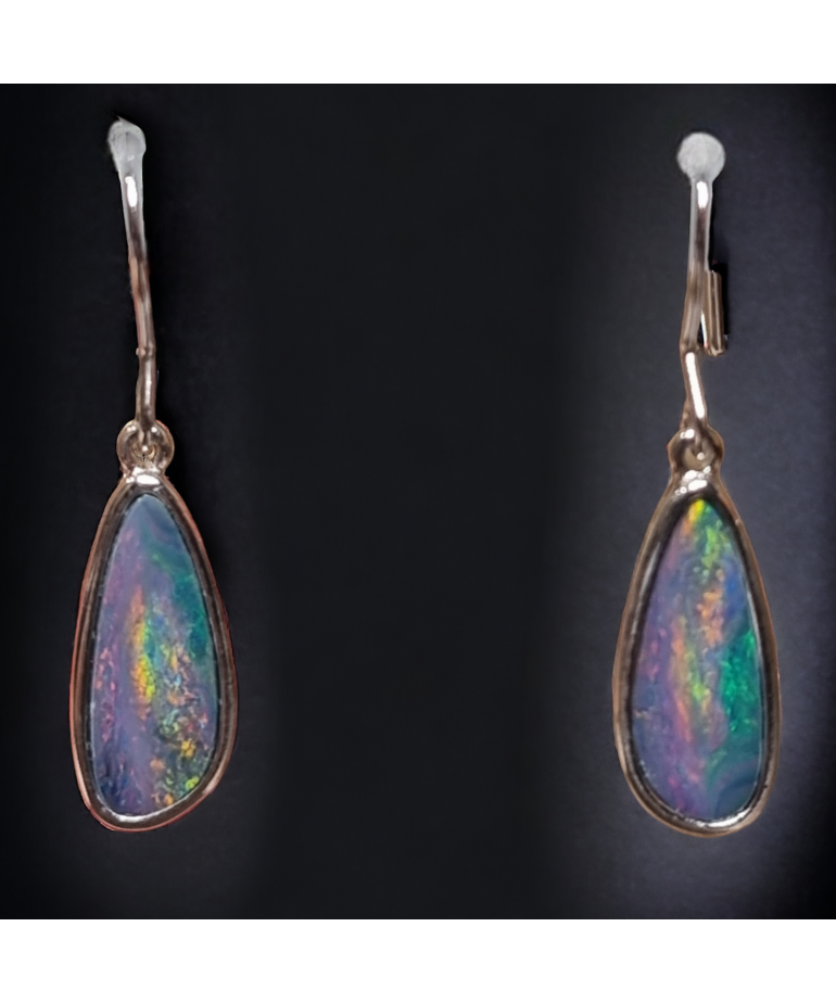 Boucles Opale Harlequin A+ Argent 925