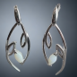 Boucles Opale blanche Argent 925