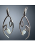 Boucles Opale blanche Argent 925