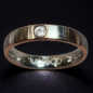 Anneau Zirconium Acier titane argenté & rosé Taille 56