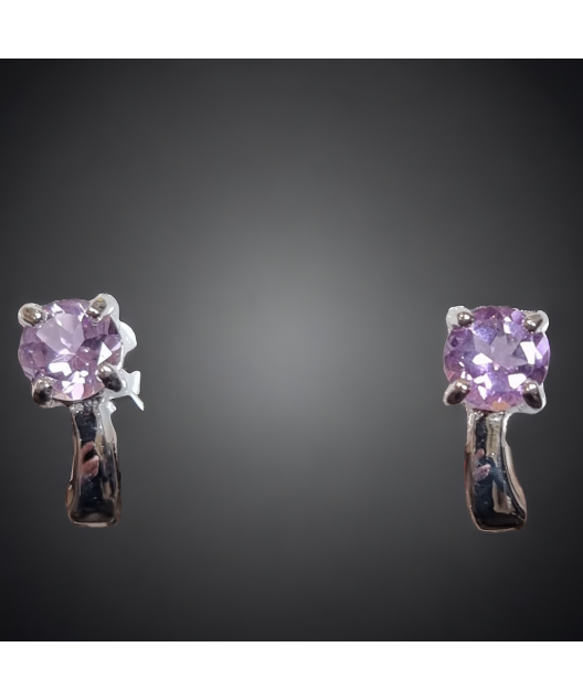 Boucles Améthyste Argent 925