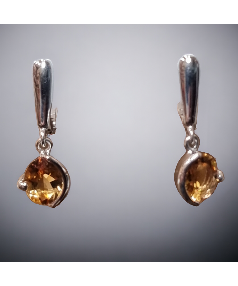 Boucles Citrine Argent 925