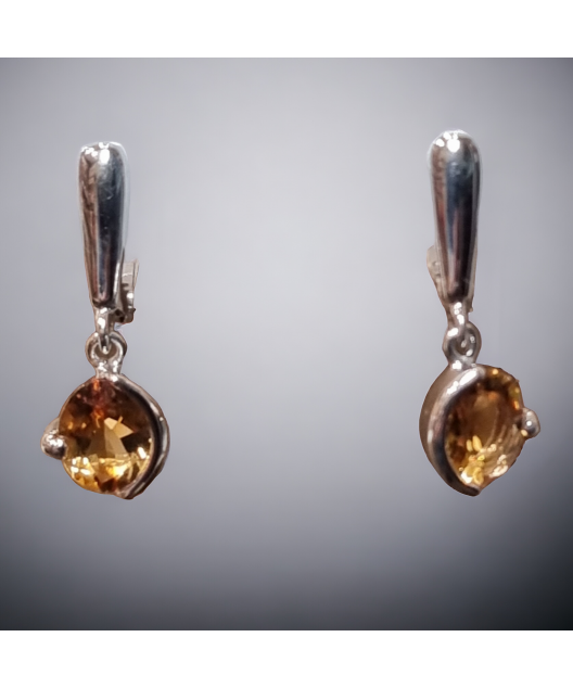 Boucles Citrine Argent 925