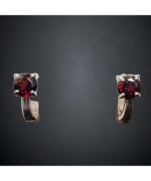Boucles Grenat Argent 925