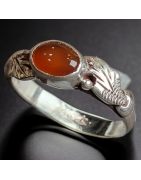 Bague Cornaline Argent 925 Taille 56