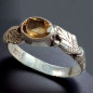 Bague Citrine Argent 925 Taille 57