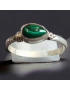 Bague Malachite Argent 925 Taille 58