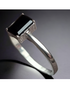 Bague Spinelle noire Argent 925