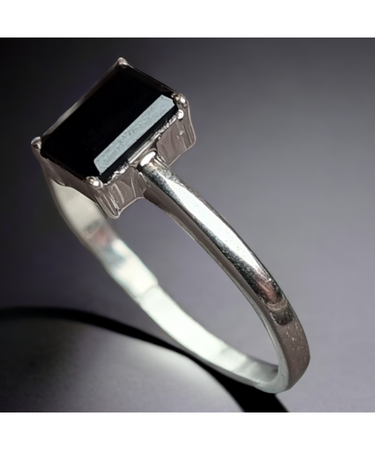Bague Spinelle noire Argent 925