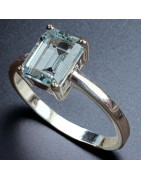 Bague Topaze bleue Argent 925 Taille 57