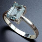 Bague Topaze bleue Argent 925 Taille 57