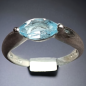 Bague Topaze bleue Argent 925 Taille 56