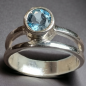 Bague Topaze bleue Argent 925 Taille 57