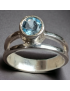 Bague Topaze bleue Argent 925 Taille 57