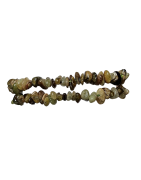Bracelet Grenat vert  Baroque 19cm
